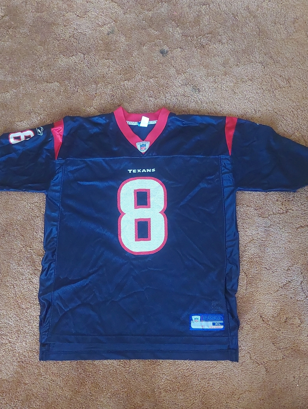 Reebok Houston Texans #8 Navy & Red Jersey CARR Y2K